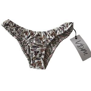 VDM x Revolve Stevie Reversible Butterfly Zebra Bikini Bottom XS NWT